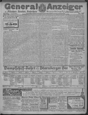 Münchner neueste Nachrichten Samstag 6. April 1901