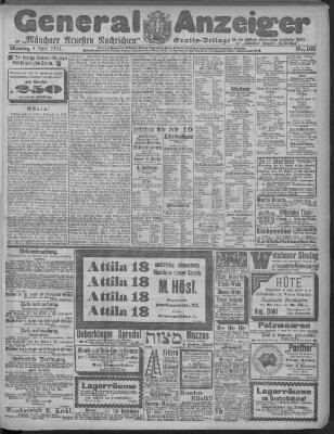 Münchner neueste Nachrichten Montag 8. April 1901