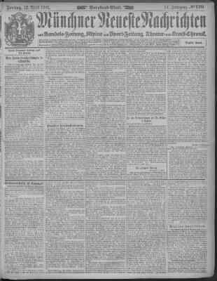 Münchner neueste Nachrichten Freitag 12. April 1901