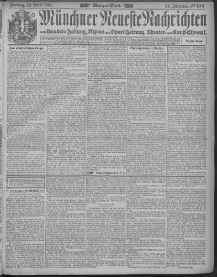 Münchner neueste Nachrichten Freitag 12. April 1901