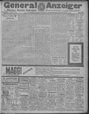 Münchner neueste Nachrichten Samstag 13. April 1901