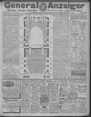 Münchner neueste Nachrichten Mittwoch 17. April 1901