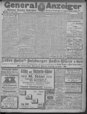 Münchner neueste Nachrichten Montag 22. April 1901