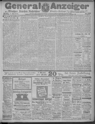 Münchner neueste Nachrichten Freitag 10. Mai 1901