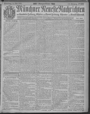 Münchner neueste Nachrichten Dienstag 14. Mai 1901