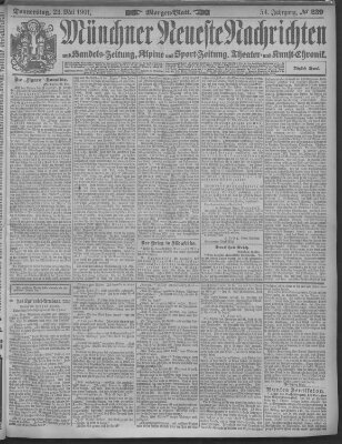 Münchner neueste Nachrichten Donnerstag 23. Mai 1901