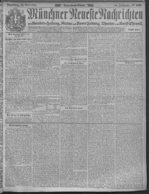 Münchner neueste Nachrichten Samstag 25. Mai 1901