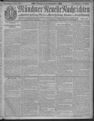 Münchner neueste Nachrichten Sonntag 2. Juni 1901