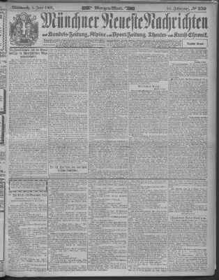 Münchner neueste Nachrichten Mittwoch 5. Juni 1901