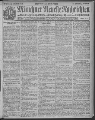 Münchner neueste Nachrichten Mittwoch 12. Juni 1901