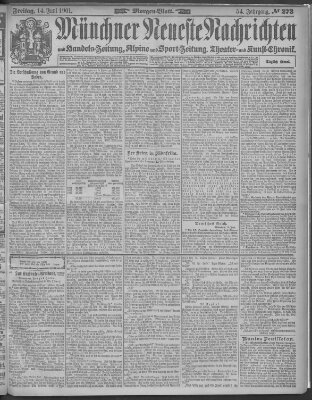 Münchner neueste Nachrichten Freitag 14. Juni 1901