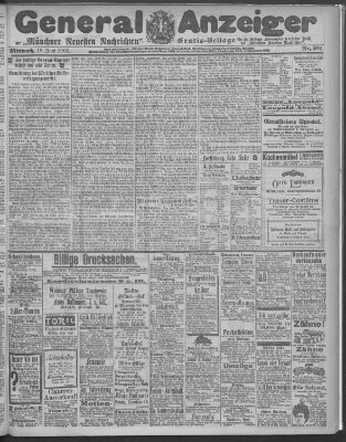 Münchner neueste Nachrichten Mittwoch 19. Juni 1901