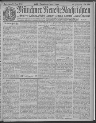 Münchner neueste Nachrichten Samstag 22. Juni 1901