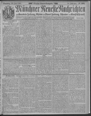 Münchner neueste Nachrichten Sonntag 23. Juni 1901