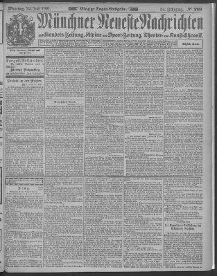 Münchner neueste Nachrichten Montag 24. Juni 1901