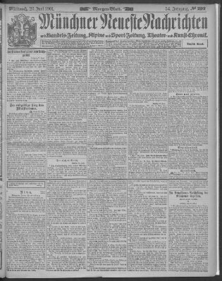 Münchner neueste Nachrichten Mittwoch 26. Juni 1901