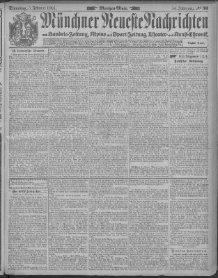 Münchner neueste Nachrichten Dienstag 5. Februar 1901