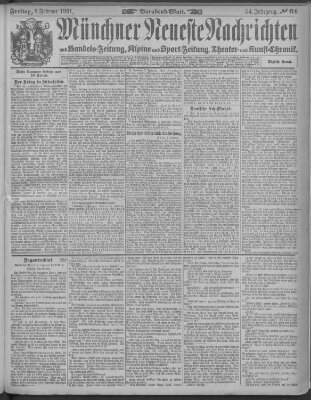 Münchner neueste Nachrichten Freitag 8. Februar 1901