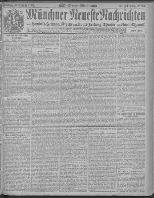 Münchner neueste Nachrichten Freitag 8. Februar 1901