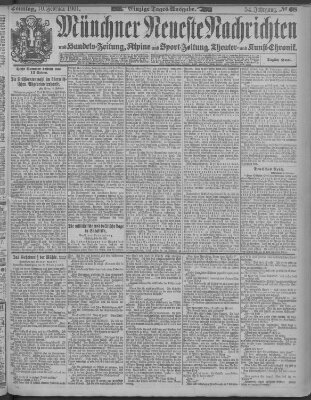 Münchner neueste Nachrichten Sonntag 10. Februar 1901