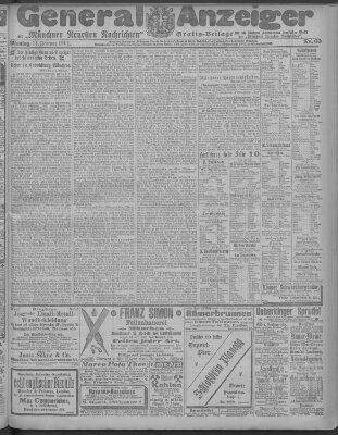 Münchner neueste Nachrichten Montag 11. Februar 1901