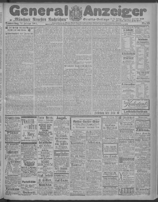 Münchner neueste Nachrichten Donnerstag 14. Februar 1901