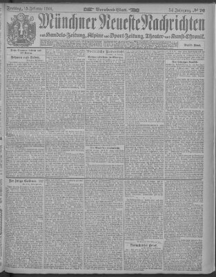 Münchner neueste Nachrichten Freitag 15. Februar 1901