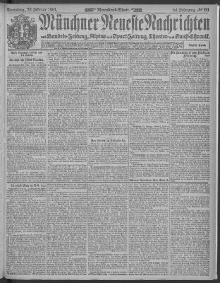 Münchner neueste Nachrichten Samstag 23. Februar 1901