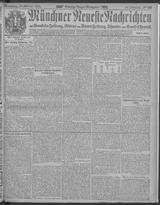 Münchner neueste Nachrichten Sonntag 24. Februar 1901