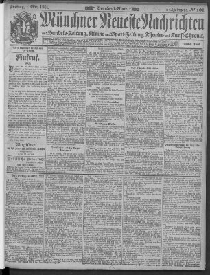 Münchner neueste Nachrichten Freitag 1. März 1901