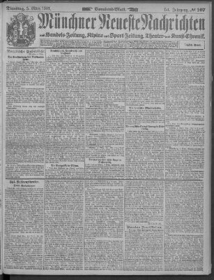 Münchner neueste Nachrichten Dienstag 5. März 1901