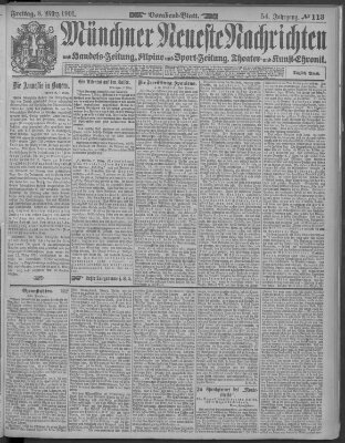 Münchner neueste Nachrichten Freitag 8. März 1901