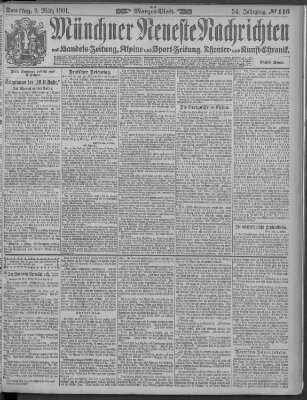 Münchner neueste Nachrichten Samstag 9. März 1901