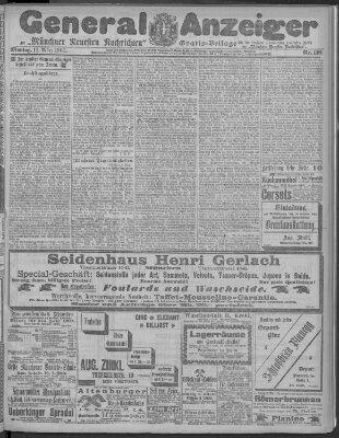 Münchner neueste Nachrichten Montag 11. März 1901