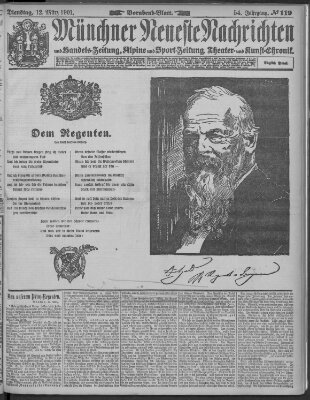 Münchner neueste Nachrichten Dienstag 12. März 1901