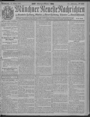 Münchner neueste Nachrichten Mittwoch 13. März 1901