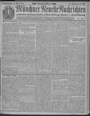 Münchner neueste Nachrichten Donnerstag 14. März 1901