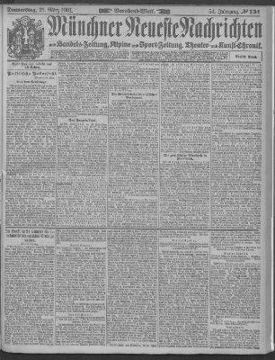 Münchner neueste Nachrichten Donnerstag 21. März 1901