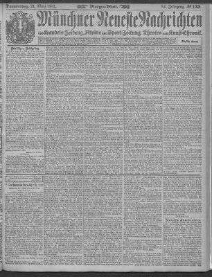 Münchner neueste Nachrichten Donnerstag 21. März 1901