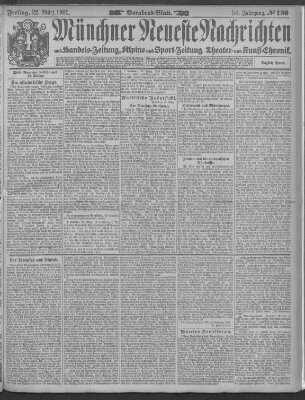 Münchner neueste Nachrichten Freitag 22. März 1901