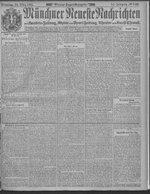 Münchner neueste Nachrichten Sonntag 24. März 1901