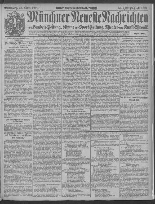 Münchner neueste Nachrichten Mittwoch 27. März 1901