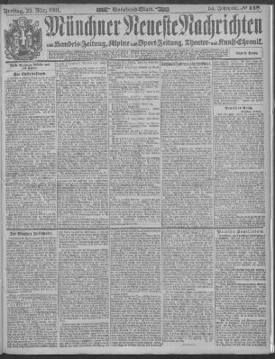 Münchner neueste Nachrichten Freitag 29. März 1901