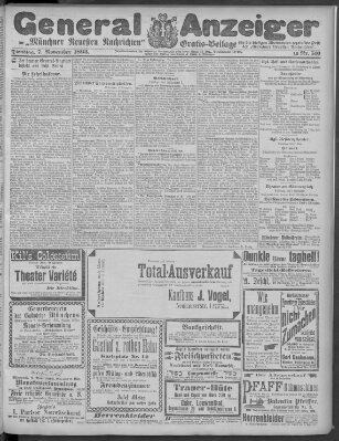 Münchner neueste Nachrichten Dienstag 7. November 1893