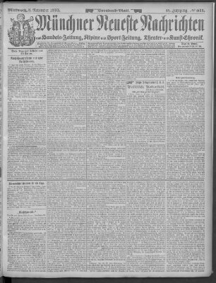 Münchner neueste Nachrichten Mittwoch 8. November 1893