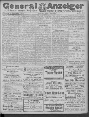 Münchner neueste Nachrichten Mittwoch 8. November 1893