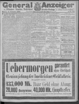 Münchner neueste Nachrichten Montag 13. November 1893