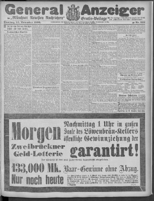 Münchner neueste Nachrichten Dienstag 14. November 1893