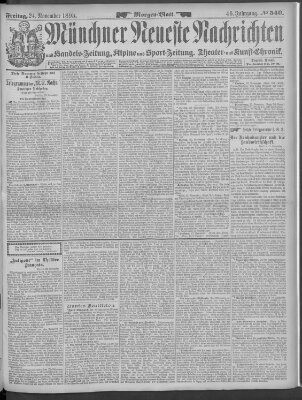 Münchner neueste Nachrichten Freitag 24. November 1893