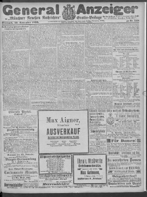 Münchner neueste Nachrichten Mittwoch 29. November 1893